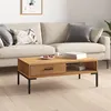 Image de vidaXL Table basse 90x50x35 cm Bois de pin massif