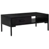 Image de vidaXL Table basse Noir 90x50x35 cm Bois de pin massif recyclÃ©