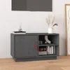 Image de vidaXL Meuble TV Gris 70x34x40 cm Bois de pin massif818237
