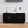 Image de vidaXL Meuble TV Noir 80x34x35 cm Bois de pin massif818244