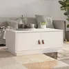 Image de vidaXL Table basse Blanc 80x50x35 cm Bois massif de pin818251