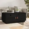 Image de vidaXL Table basse Noir 80x50x35 cm Bois massif de pin818254