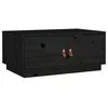 Image de vidaXL Table basse Noir 80x50x35 cm Bois massif de pin