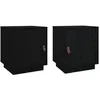 Image de vidaXL Tables de chevet 2 pcs Noir 40x34x45 cm Bois de pin massif