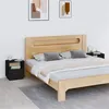 Image de vidaXL Tables de chevet 2 pcs Noir 40x34x45 cm Bois de pin massif818304