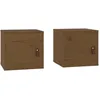 Image de vidaXL Vidaxl Armoires Murales 2pcs Marron Miel 31,5x30x30 Cm Bois Pin Massif