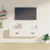 Image de vidaXL Armoires murales 2 pcs Blanc 60x30x30 cm Bois de pin massif