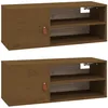 Image de vidaXL Vidaxl Armoires Murales 2 Pcs Marron Miel 80x30x30 Cm Pin Massif