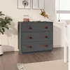 Image de vidaXL Buffet Gris 80x40x75 cm Bois massif de pin820109