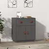 Image de vidaXL Buffet Gris 65,5x40x75 cm Bois massif de pin820129