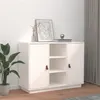 Image de vidaXL Buffet Blanc 100x40x75 cm Bois massif de pin