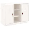 Image de vidaXL Buffet Blanc 100x40x75 cm Bois massif de pin