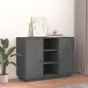 Image de vidaXL Buffet Gris 100x40x75 cm Bois massif de pin820134