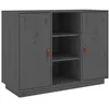Image de vidaXL Buffet Gris 100x40x75 cm Bois massif de pin