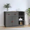 Image de vidaXL Buffet Gris 98,5x40x75 cm Bois massif de pin820139