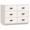 Image de vidaXL Buffet Blanc 100x40x75 cm Bois massif de pin