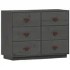 Image de vidaXL Buffet Gris 100x40x75 cm Bois massif de pin