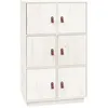 Image de vidaXL Vidaxl Buffet Haut Blanc 67x40x108,5 Cm Bois Massif De Pin