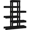 Image de Vidaxl Support Ã  Plantes Noir 85x25x109,5 Cm Bois Massif De Pin