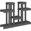 Image de vidaXL Vidaxl Support Ã  Plantes Gris 104,5x25x77,5 Cm Bois Massif De Pin