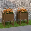 Image de vidaXL Jardinières 2 pcs Marron miel 40x40x52,5 cm Bois massif de pin822114