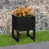 Image de vidaXL Jardinière Noir 40x40x52,5 cm Bois massif de pin822115