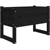 Image de vidaXL Vidaxl Jardinière Noir 78x40x52 Cm Bois Massif De Pin