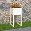 Image de vidaXL Jardinière Blanc 40x40x81 cm Bois massif de pin822124