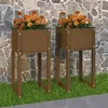 Image de vidaXL Jardinières 2 pcs Marron miel 40x40x81 cm Bois massif de pin822129