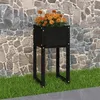 Image de vidaXL Jardinière Noir 40x40x81 cm Bois massif de pin822130