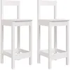 Image de vidaXL Vidaxl Chaises De Bar 2 Pcs Blanc 40x41,5x112 Cm Bois De Pin Solide