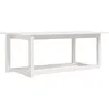 Image de vidaXL Vidaxl Table Basse Blanc 110x55x45 Cm Bois Massif De Pin