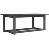 Image de vidaXL Table basse Gris 110x55x45 cm Bois massif de pin