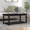 Image de vidaXL Table basse Noir 110x55x45 cm Bois massif de pin822171