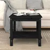 Image de vidaXL Table basse Noir 50x50x45 cm Bois massif de pin822281