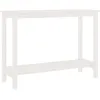 Image de vidaXL Vidaxl Table Console Blanc 110x40x80 Cm Bois Massif De Pin