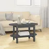 Image de vidaXL Table basse Gris 80x45x45 cm Bois massif de pin822294