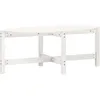 Image de vidaXL Vidaxl Table Basse Blanc 118x63x45 Cm Bois Massif De Pin