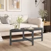 Image de vidaXL Table basse Gris 118x63x45 cm Bois massif de pin822319