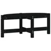 Image de vidaXL Table basse Noir 87x48x35 cm Bois massif de pin