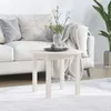 Image de vidaXL Table basse Blanc Ø 55x45 cm Bois massif de pin822328
