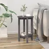 Image de vidaXL Table basse Gris Ø 40x60 cm Bois massif de pin822359