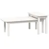 Image de vidaXL Ensemble de tables basses 2 pcs Blanc Bois massif de pin