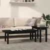 Image de vidaXL Ensemble de tables basses 2 pcs Noir Bois massif de pin822366