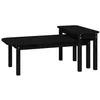 Image de vidaXL Ensemble de tables basses 2 pcs Noir Bois massif de pin