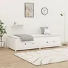 Image de vidaXL Lit de jour Blanc 90x200 cm Bois de pin massif