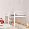 Image de vidaXL Lit haut Blanc 90x190 cm Bois de pin massif