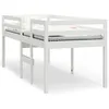 Image de vidaXL Lit haut Blanc 90x190 cm Bois de pin massif