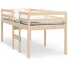Image de vidaXL Lit haut 75x190 cm Bois de pin massif