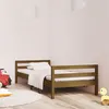 Image de vidaXL Cadre de lit sans matelas marron miel 75x190 cm bois pin massif